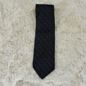 Joseph Abboud Black and Blue Geometric Tie